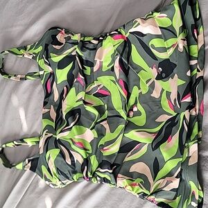 Athleta Square Neck Bra Cup Tankini 34D/DD